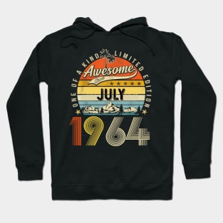 Awesome Since June 1964 Vintage 59th Birthday Hoodie